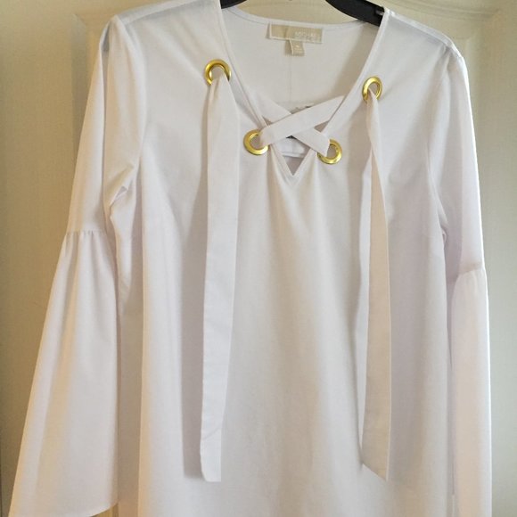 Brand new MICHAEL Michael Kors white blouse sz M - Picture 1 of 4